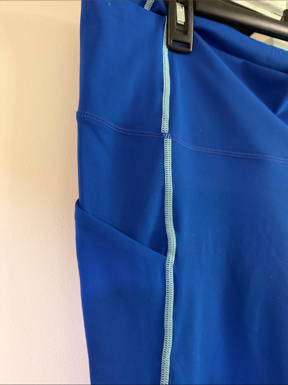 Fabletics Royal Blue Leggings with Light Blue Piping - Picture 4 of 7